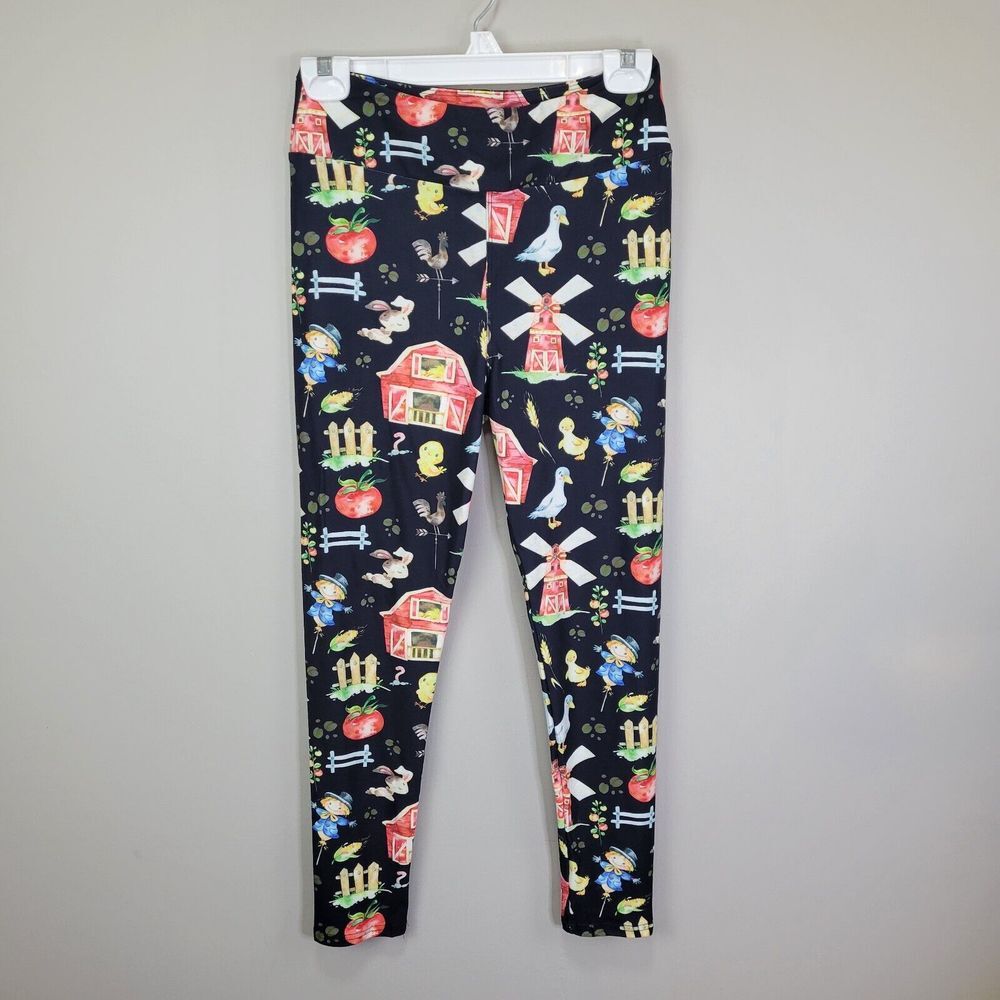 Dren Designs Barn Life Polyester Spandex Ankle Leggings One Size Fits All